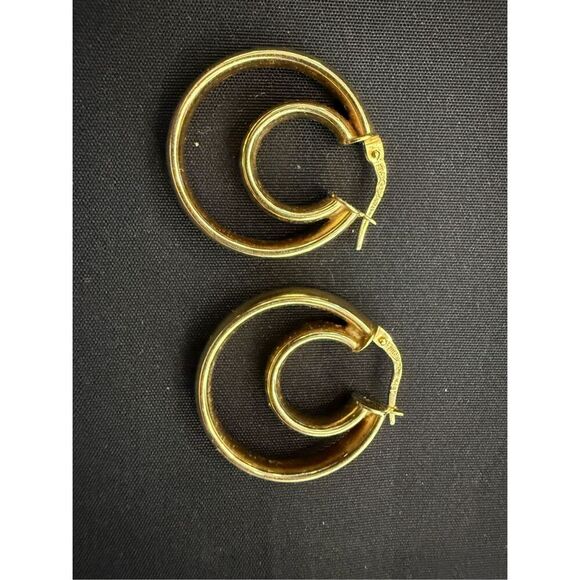 18k Milor Italy hoop earrings - Picture 1 of 7